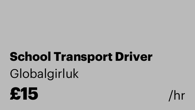 School Transport Driver