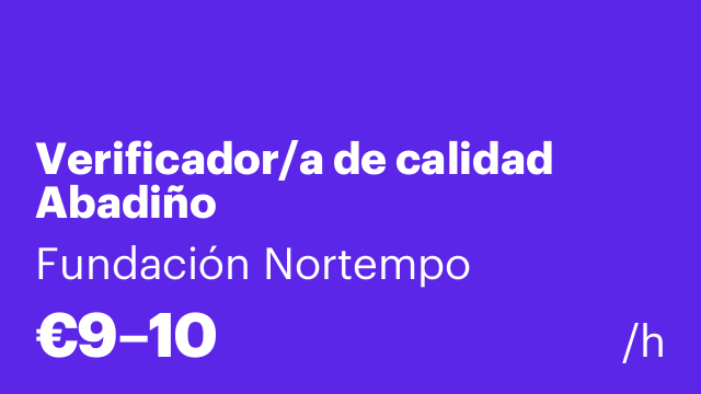 Verificador/a de calidad Abadiño
