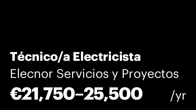 Técnico/a Electricista