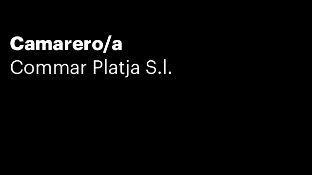 Camarero/a