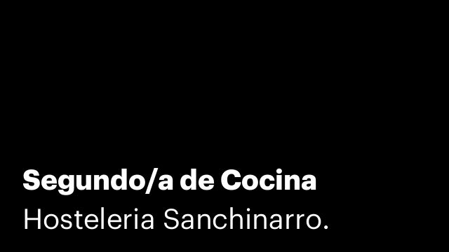 Segundo/a de Cocina