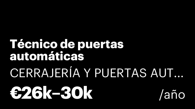 Técnico de puertas automáticas
