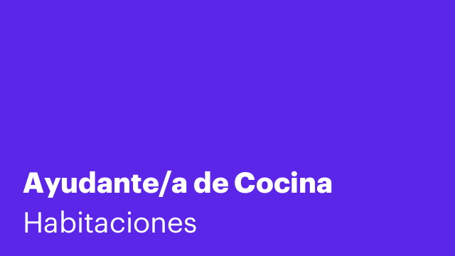 Ayudante/a de Cocina
