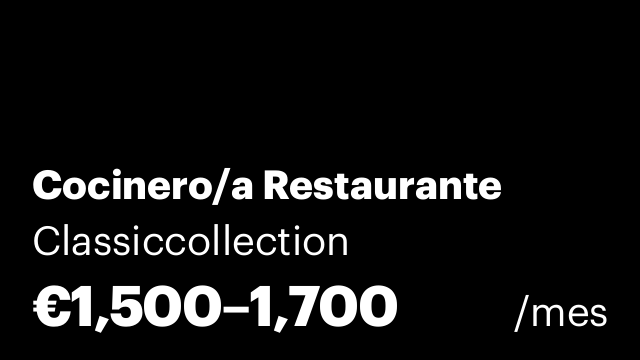 Cocinero/a Restaurante
