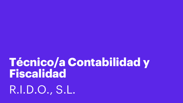 Técnico/a Contabilidad y Fiscalidad
