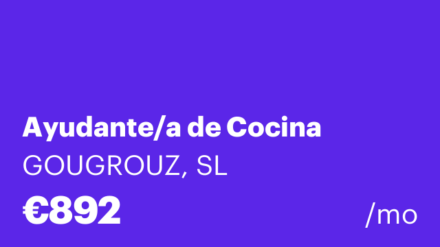 Ayudante/a de Cocina