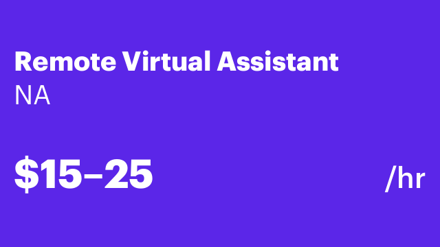 Remote Virtual Assistant