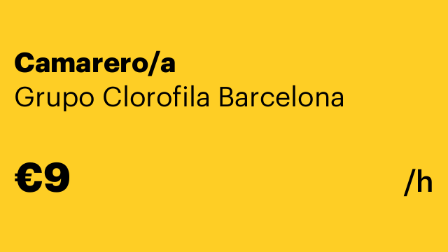 Camarero/a