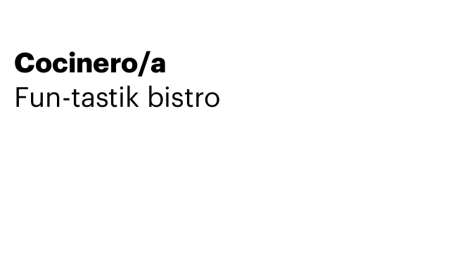 Cocinero/a