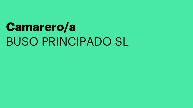 Camarero/a