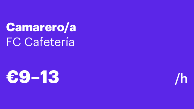 Camarero/a