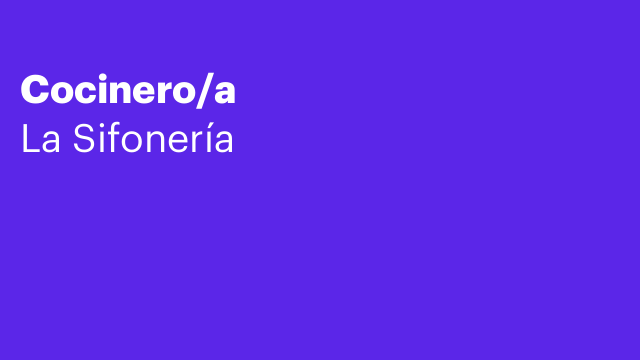 Cocinero/a