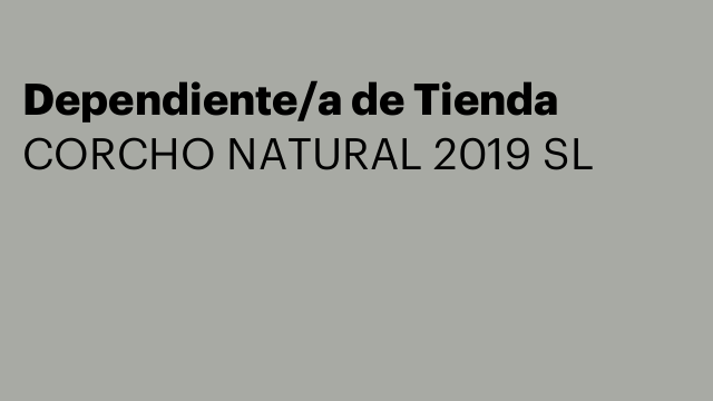 Dependiente/a de Tienda