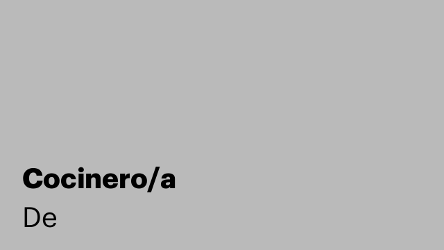 Cocinero/a
