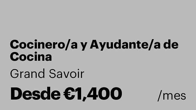 Cocinero/a y Ayudante/a de Cocina
