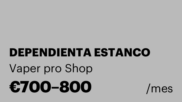 DEPENDIENTA ESTANCO