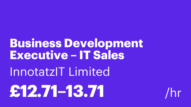 Business Development Executive – IT Sales