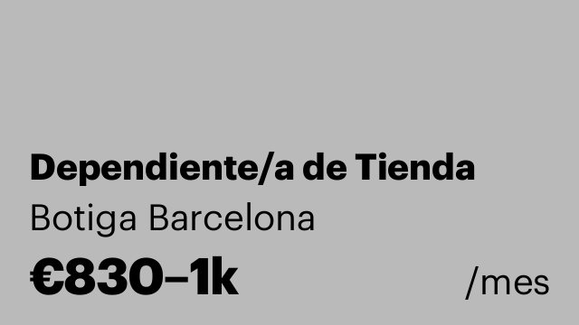 Dependiente/a de Tienda