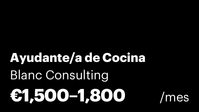 Ayudante/a de Cocina