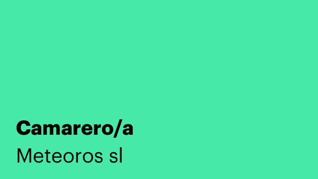 Camarero/a