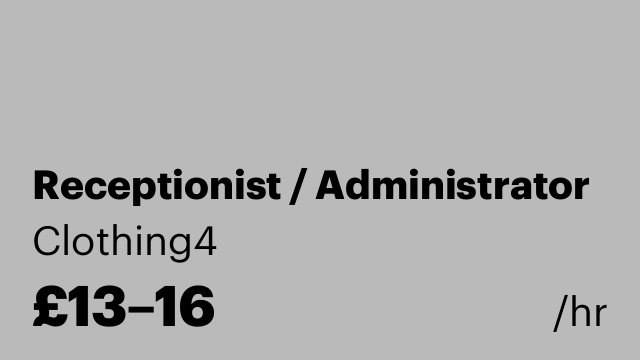 Receptionist / Administrator