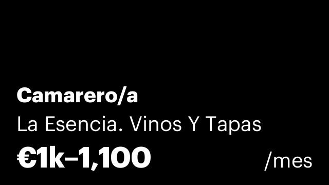 Camarero/a