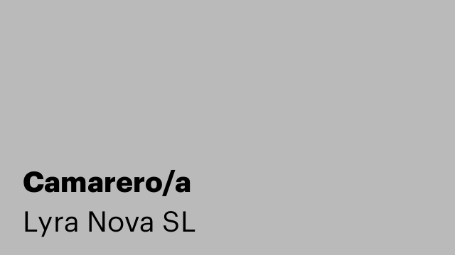 Camarero/a