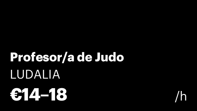 Profesor/a de Judo