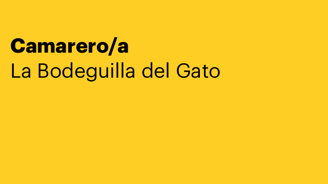 Camarero/a