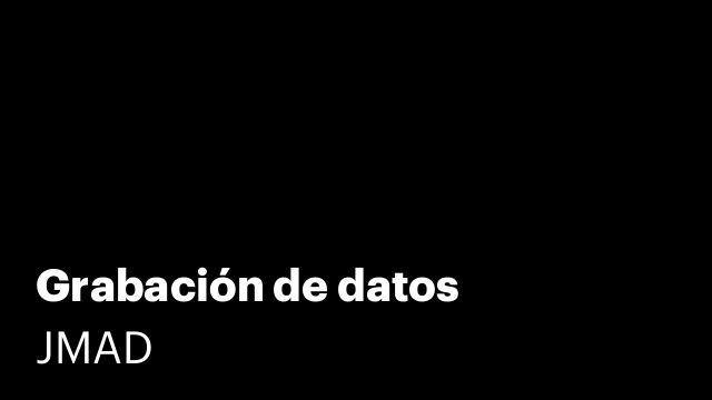 Grabación de datos