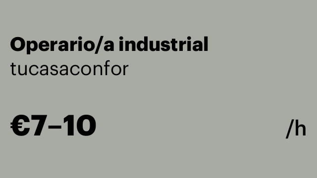 Operario/a industrial