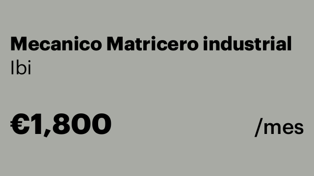 Mecanico Matricero industrial