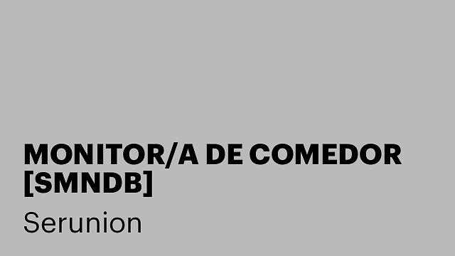MONITOR/A DE COMEDOR [SMNDB]