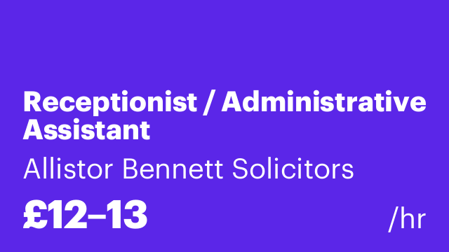 Receptionist / Administrative Assistant
