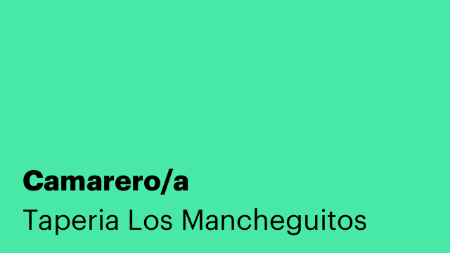 Camarero/a