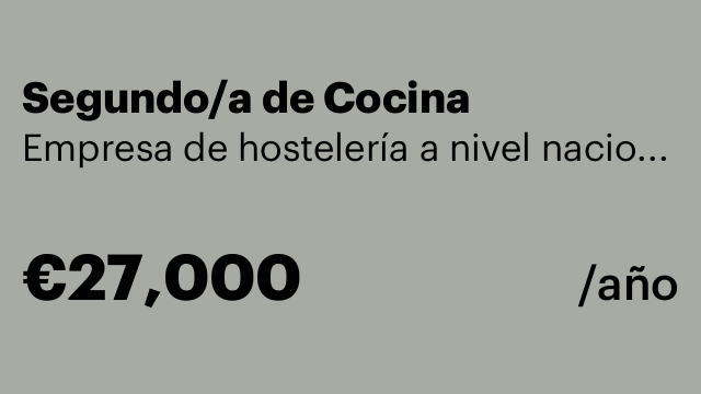Segundo/a de Cocina