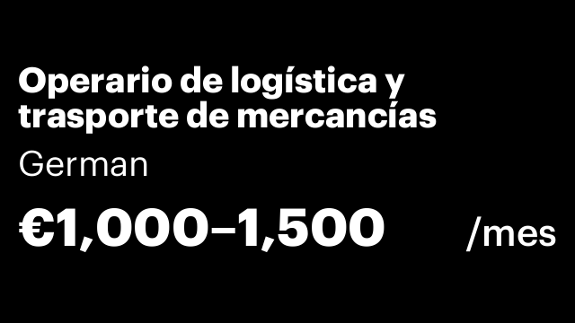 Operario de logística y trasporte de mercancías