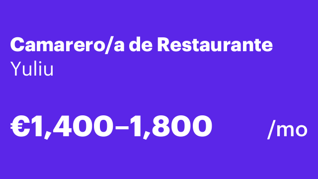Camarero/a de Restaurante
