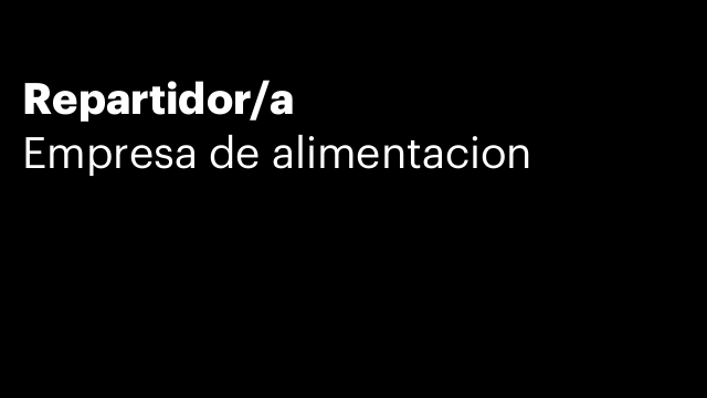Repartidor/a
