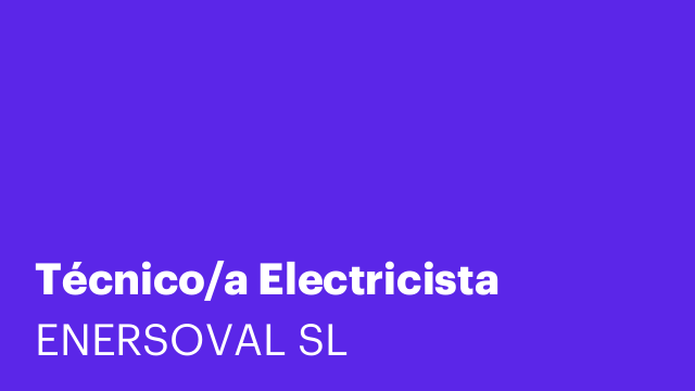 Técnico/a Electricista