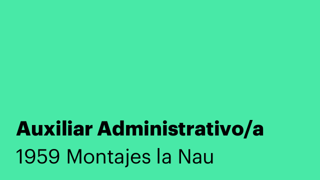 Auxiliar Administrativo/a