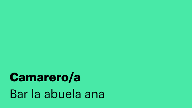 Camarero/a