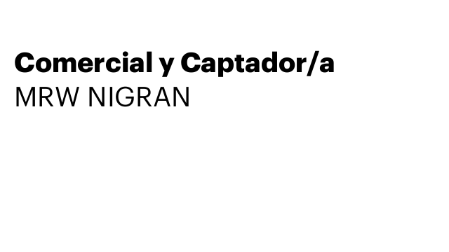Comercial y Captador/a