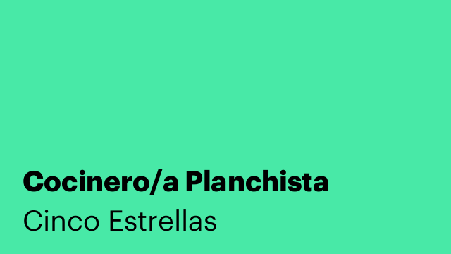 Cocinero/a Planchista
