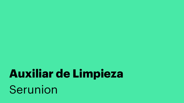 Auxiliar de Limpieza