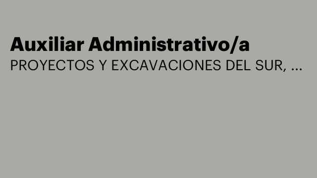 Auxiliar Administrativo/a