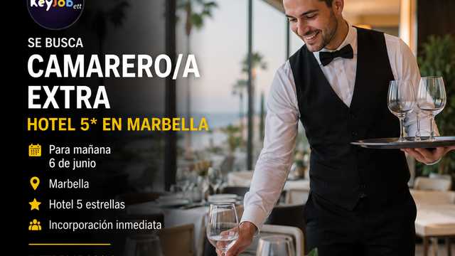 URGENTE Camarero/a para hotel de 5* GL Marbella