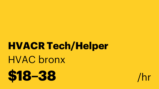 HVACR Tech/Helper
