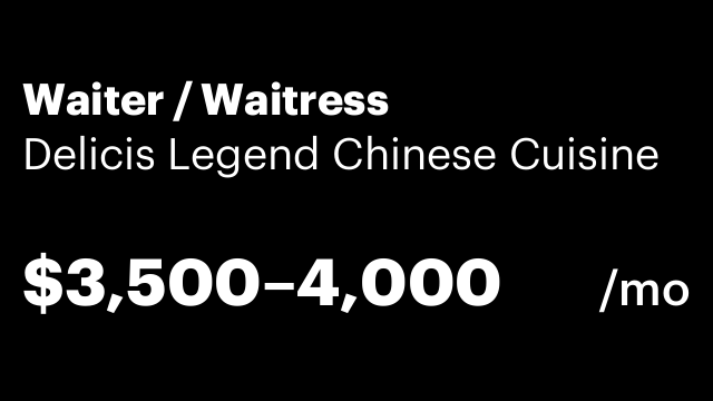 Waiter / Waitress