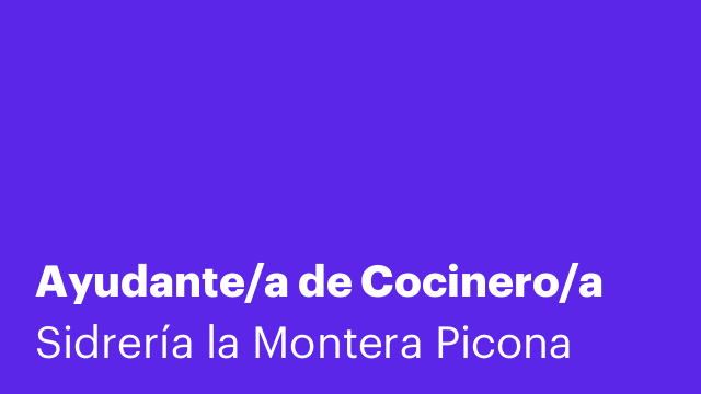 Ayudante/a de Cocinero/a